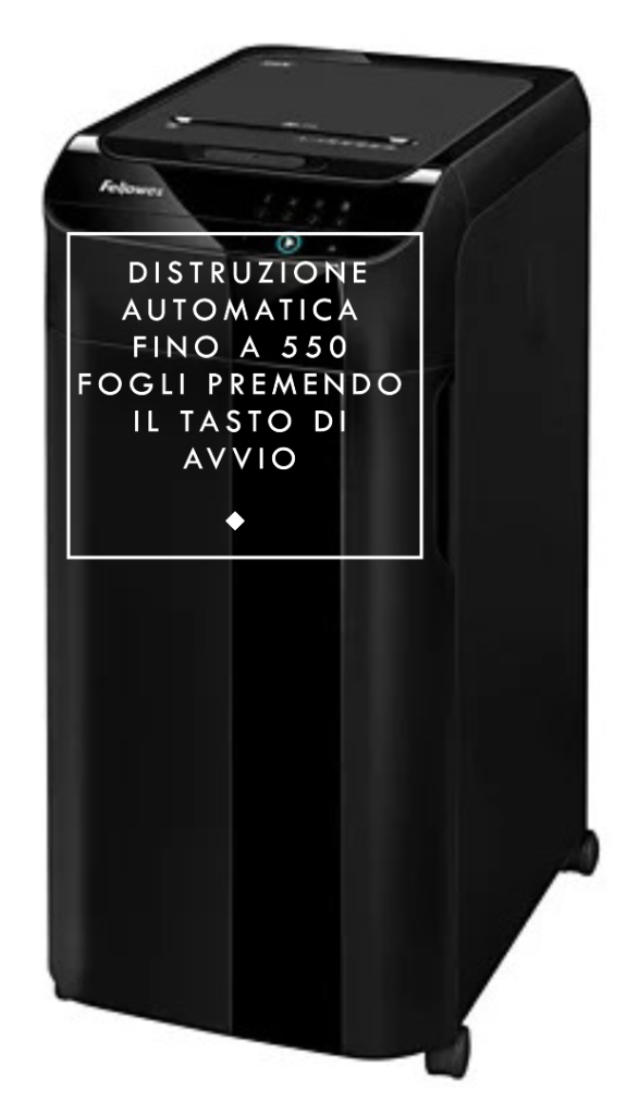 Distruggidocumenti taglio a frammento (4x38mm) ad alimentazione automatica per ufficio 